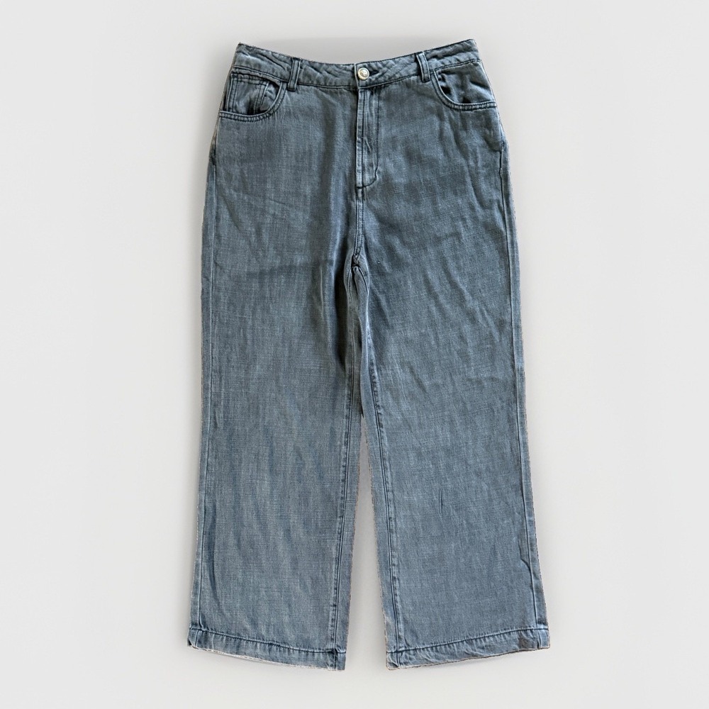 Velvet Heart Washed Gray Wide-Leg Jeans NWOT 28 (29x27) Tencel Ecovero Fluid